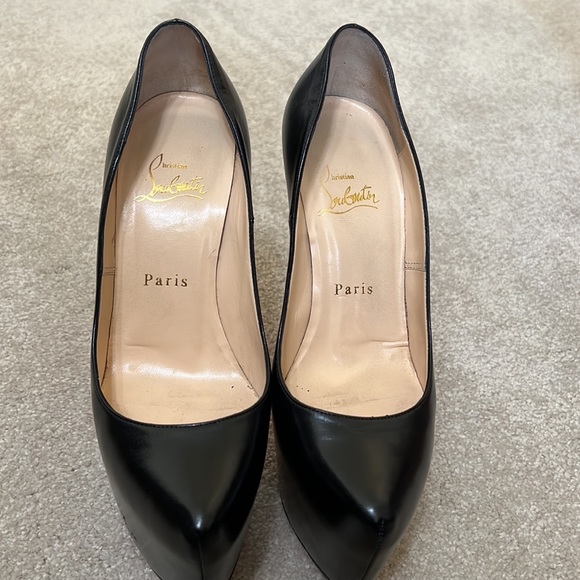 Christian Louboutin Black Daffodile 160mm Kid size 37 - Picture 13 of 16